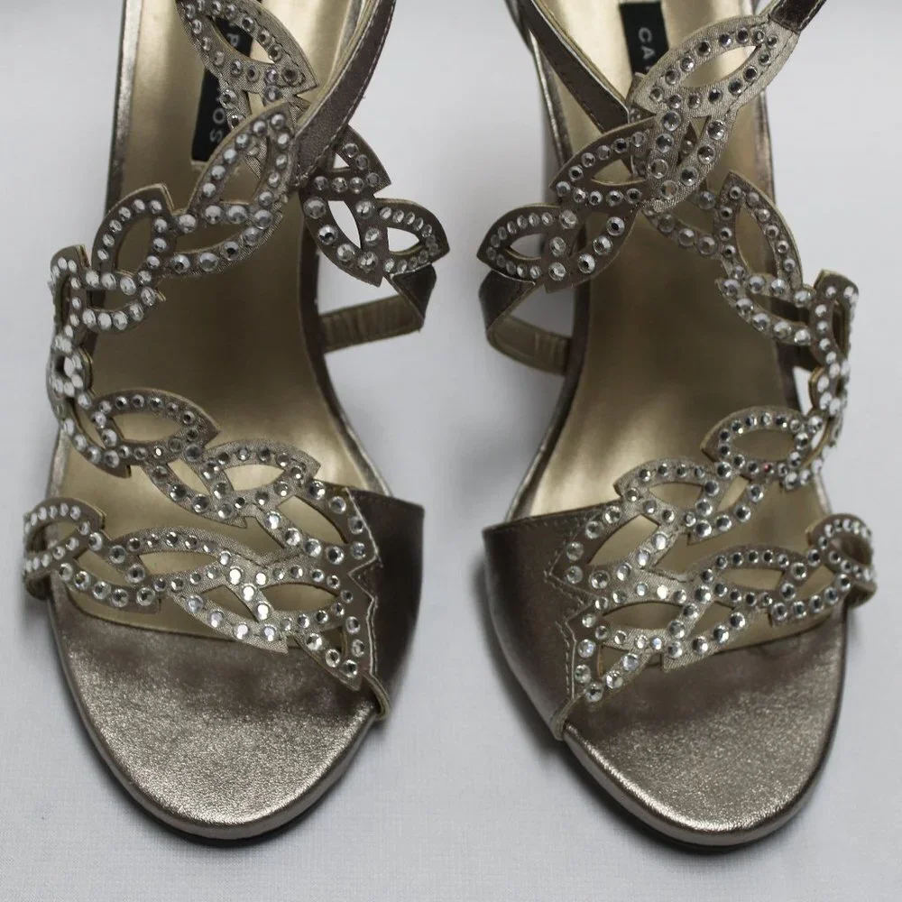NWOT Caparros Dress Heels, Brush Gold Color